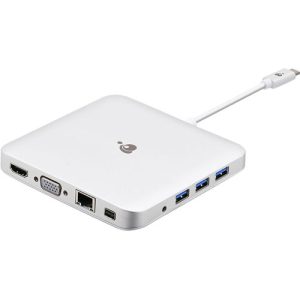 IOGEAR Compact USB-C Docking Station with PD Pass-Thru