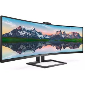 Philips Brilliance 499P9H 49" Class Webcam Dual Quad HD (DQHD) Curved Screen LCD Monitor