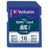 Verbatim 16GB Pro 600X SDHC Memory Card, UHS-1 U3 Class 10