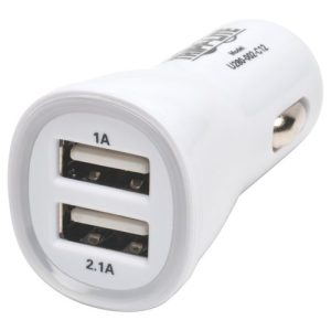Tripp Lite by Eaton Dual-Port USB Tablet / Phone Car Charger, 5V 3.1A / 15.5W